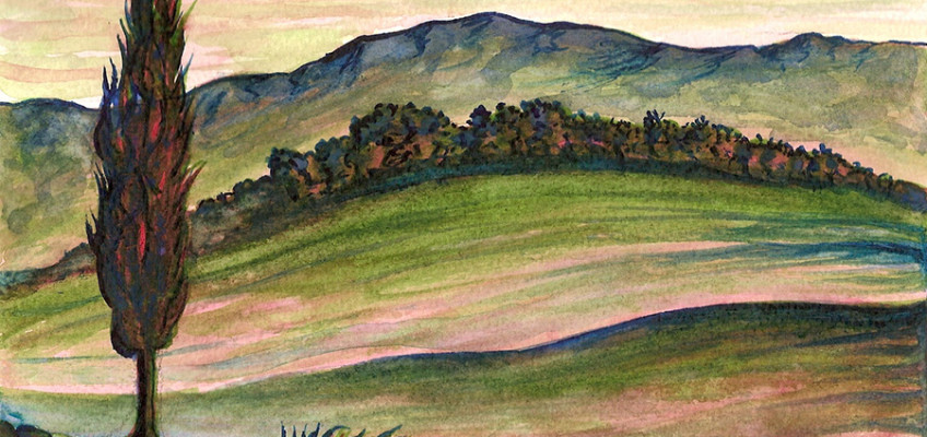 1)-Attesa,–2009,–acquerello-13×19