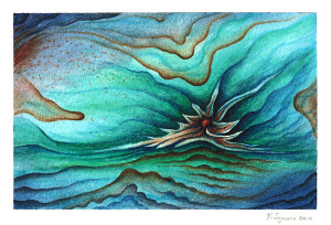 12)-Abisso,-2010,-acquerello-13x20