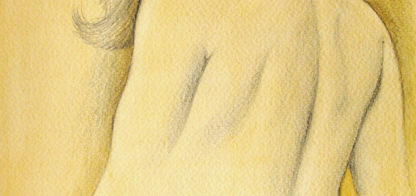 16)-Modella,-2010,-matita-e-acquerello-32,3×20-