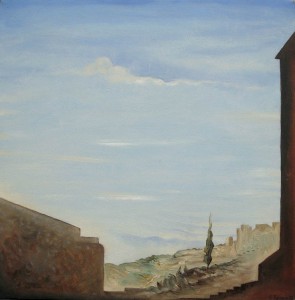 2007 - Clivio vaticano - olio su tela 40x40x4,5