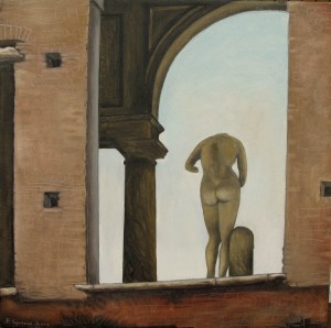 2007 - Glorie di Roma - olio su tela 40x40x4,5