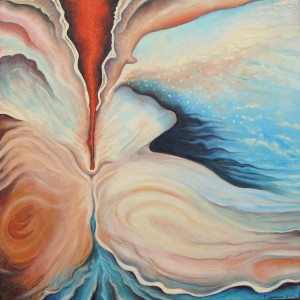 2007 - Impulso - olio su tela 40x40x4,5